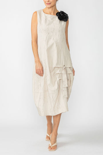 Taupe Bubble Hem Dress